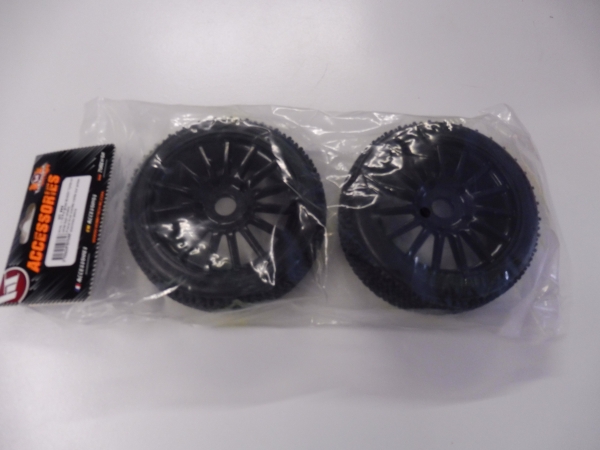 Hobbytech Rocket Pin complete wheel set | Spoke Rim Black #HT444